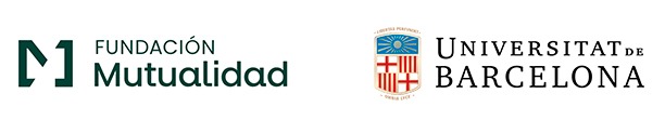 Logotipos Fundación Mutualidad y Universitat de Barcelona